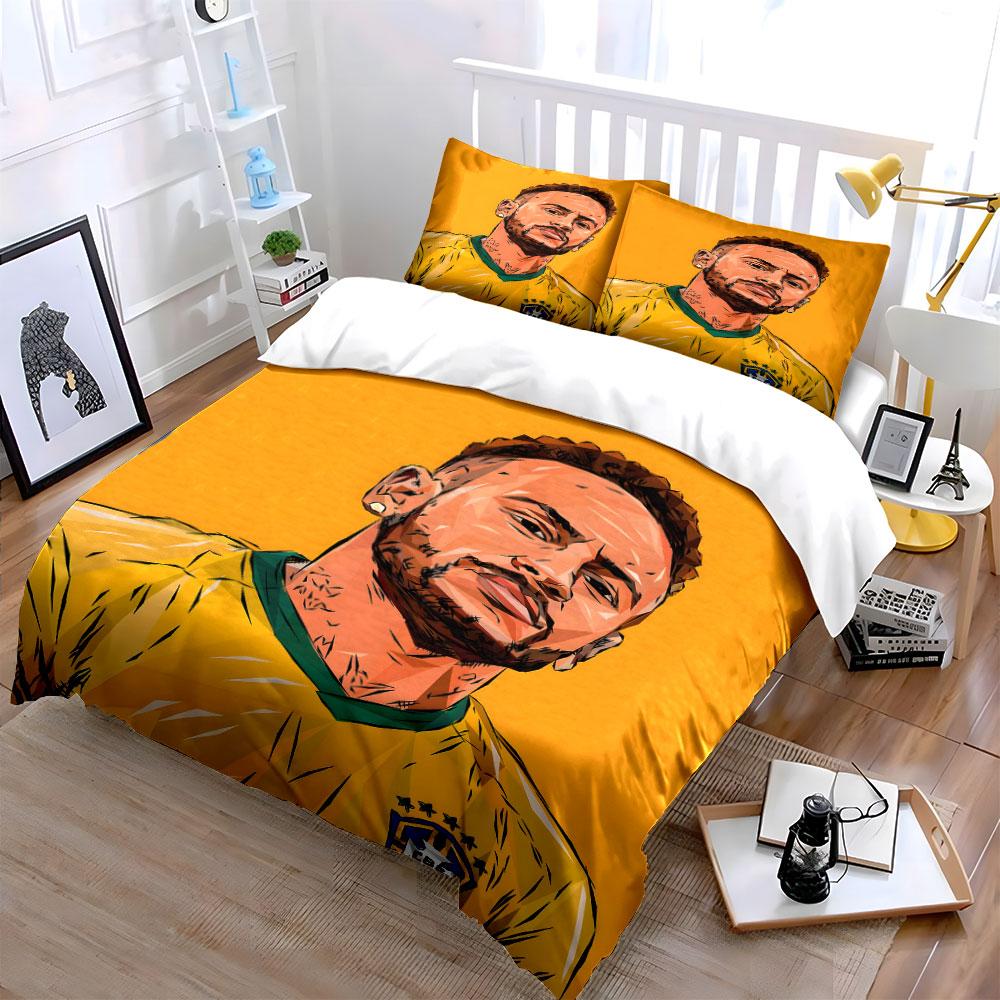 Portrait of a footballer. Bedding sets Duvet cover sets Duvet covers Pillowcases(1*Duvet Cover 2*Pillowcases without duvet insert)