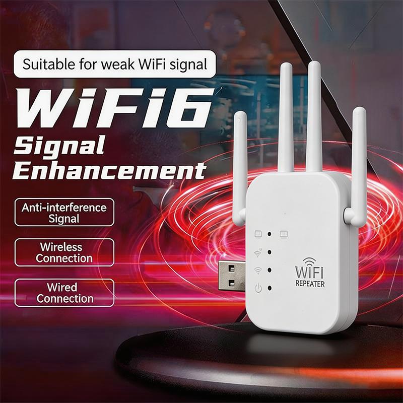 Усилитель Wi-Fi Сигнала 2.4G Беспроводной Повторитель Wi-Fi Интернета 300 Мбит/с 4 Антенны Дальнего Действия С Портом Ethernet Для Дома