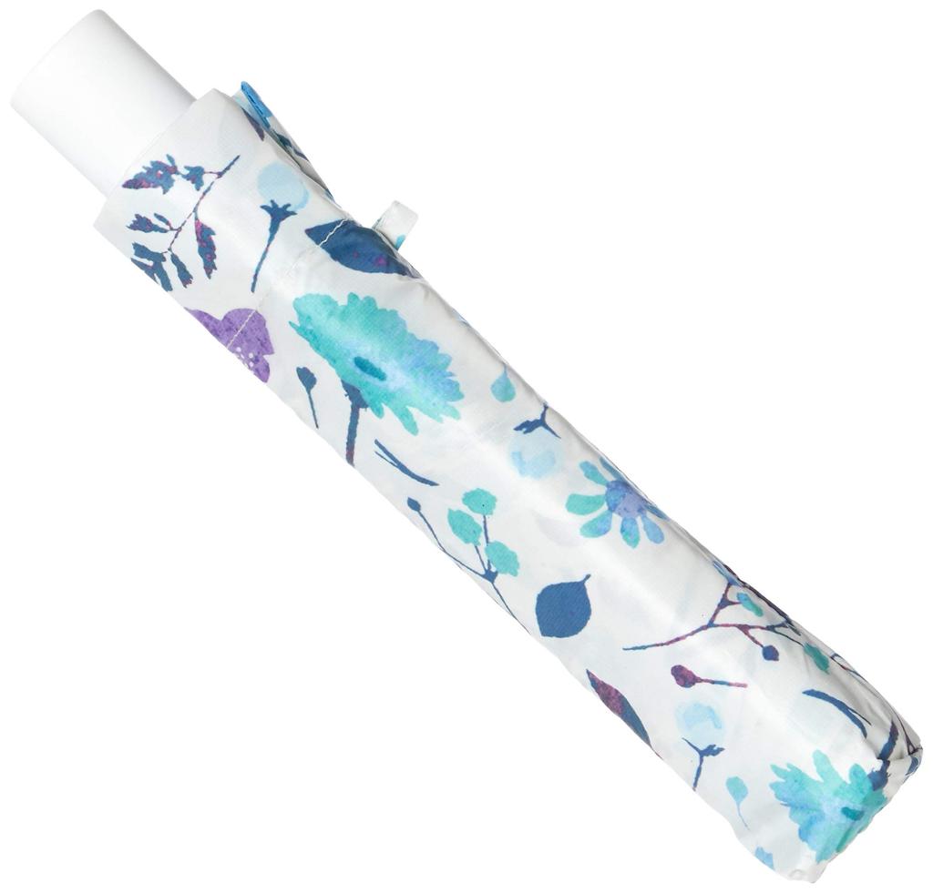 Moonbat Estaa Sun and Rain UV Automatic Hanabana Sky Made In Rib 52cm (Estaa) Umbrella, Protection, Open/Close Design, (Flower) Design, Blue, Women's,