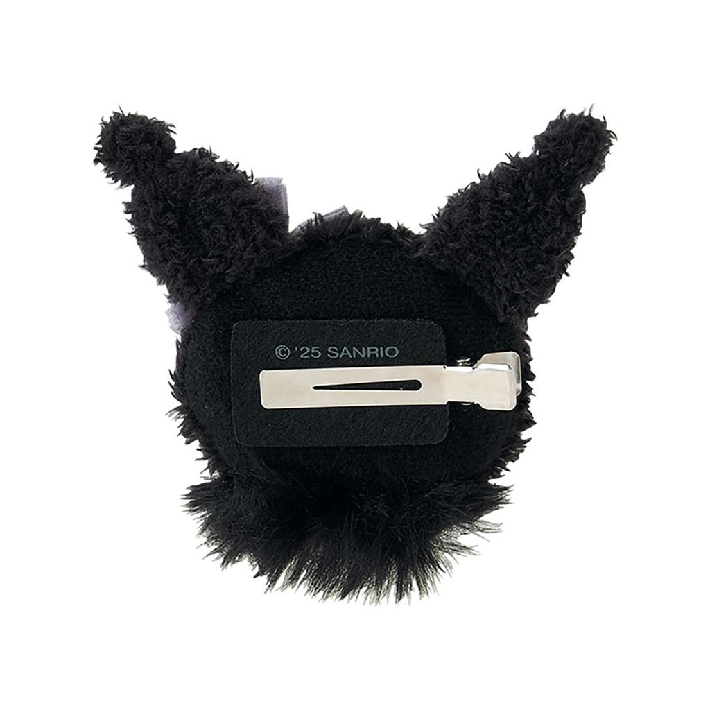 Sanrio Face Hair Clip (Mellow Saroumi Rabbit) Kuromi, Polyester and Steel, Ages 3 and Up, 552127