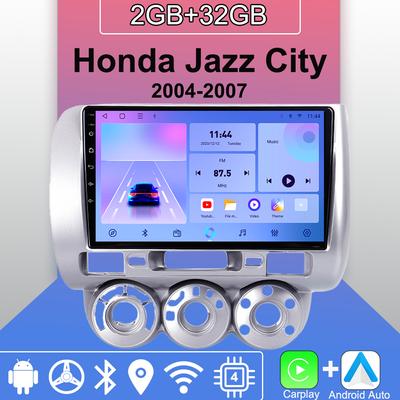 Android Carplay автомобильное радио для Honda Jazz City 2004-2007 мультимедийный проигрыватель головное устройство стерео GPS навигация BT WIFI 2+32 ГБ