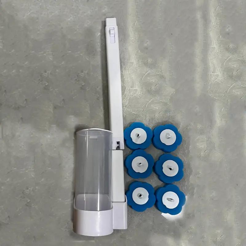 Toilet Brush & Holder Set - Disposable Replaceable Brush Heads, Wall-Mounted, Ideal for Bathroom & Commercial Cleaning