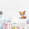 C188 #Симпатичная наклейка на стену с лисой, фон для детской комнаты, украшение для дома, настенная роспись, обои для гостиной, забавная наклейка