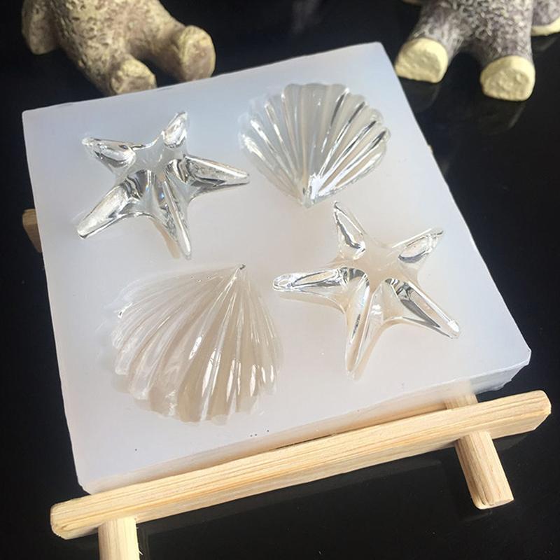 Силиконовая форма для самостоятельной работы, ракушка, морская звезда, ракушка, силиконовая форма для шоколада, форма для выпечки, инструменты для украшения торта из помадки, формы для художественного творчества из глины и смолы