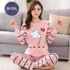 M-5XL Winter Pajamas Women's Korean Version Long-sleeved Homewear Suit Loose Large Size Two-piece Suit Can Be Worn Outside