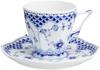 Imported Royal Copenhagen Blue Fluted Full Lace Coffee Cup Saucer 140ml 1017226 [Regular Product] &