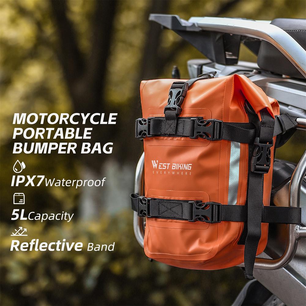 Motorcycle Bumpers Bag Waterproof 5L Motorcycle Side Frame Bag Motorcycle CrashBar Bag Universal