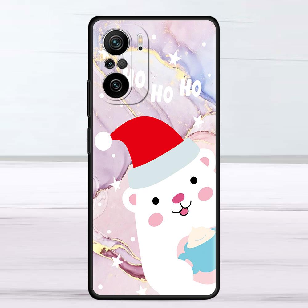 Мраморный милый чехол со снеговиком Санта-Клауса для Xiaomi Redmi Note 11 10 9 Pro K40 10S 9S 9A 9C, чехол для телефона 9T 8 8T 7 11T, силиконовый чехол