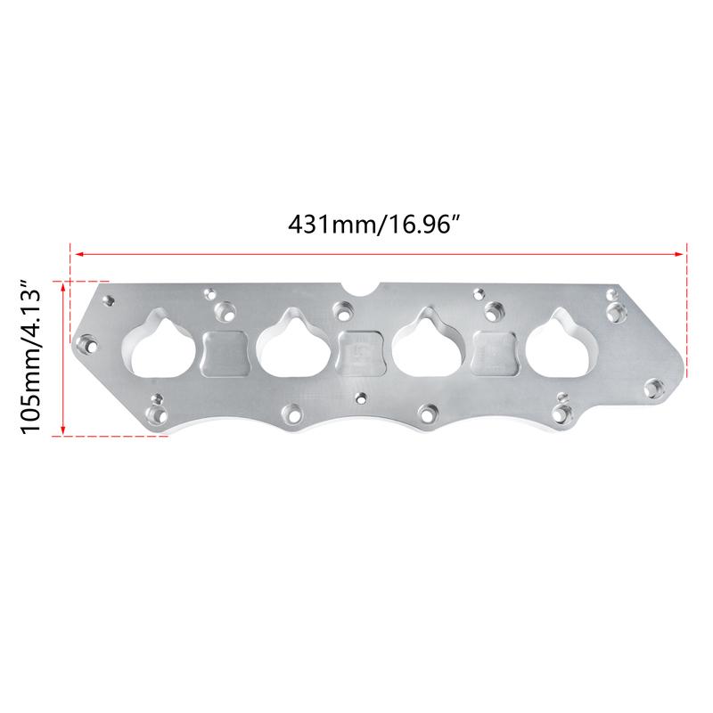 Series H to K Intake Manifold Adapter For Honda Acura Pro K-Series H2K K2H Black Silver Anodized