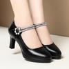 Women Shoes Women Platform Pumps 2024 Black Mary Janes Soft Leather High Heels Lady Office Wedding Party Dress Shoes