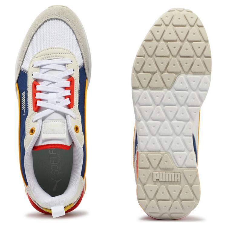 Puma R22 Удобные Легкие Повседневные Кроссовки с Низким Верхом Унисекс Белый Синий 383462-12