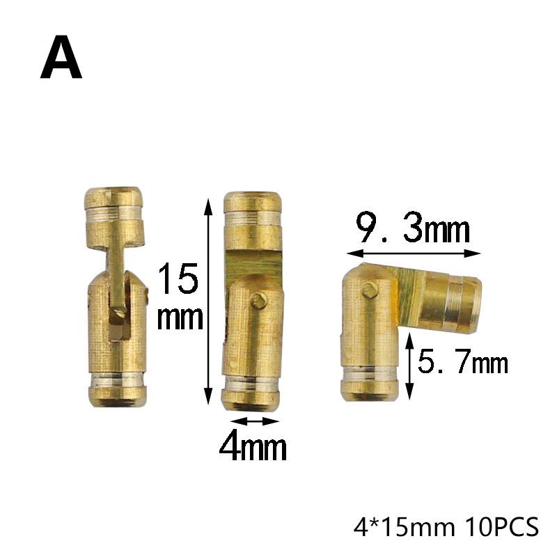 10Pcs 1/2 Inch Hidden Hinges Brass Invisible Wooden Case Hardware Supplies Small Box Barrel Hinge