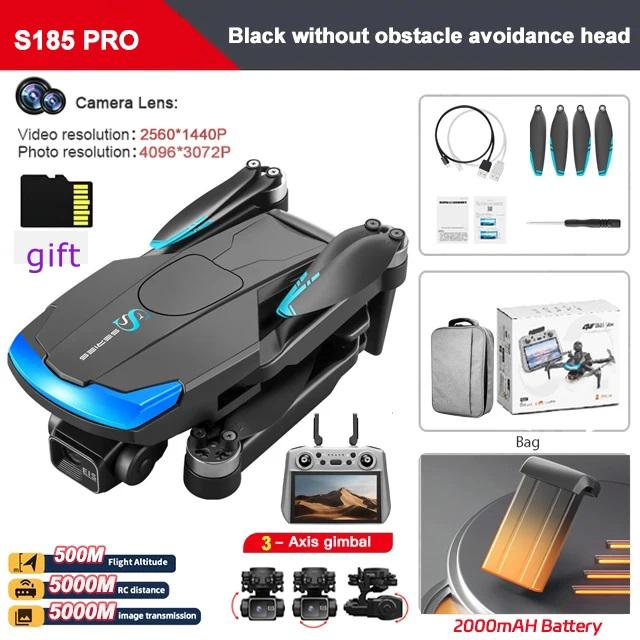 S185 GPS Drone Professional HD Camera 6-inch Touch Screen 3-Axis Gimbal EIS Relay Aircraft Laser Obstacle Avoidance Dron Toy