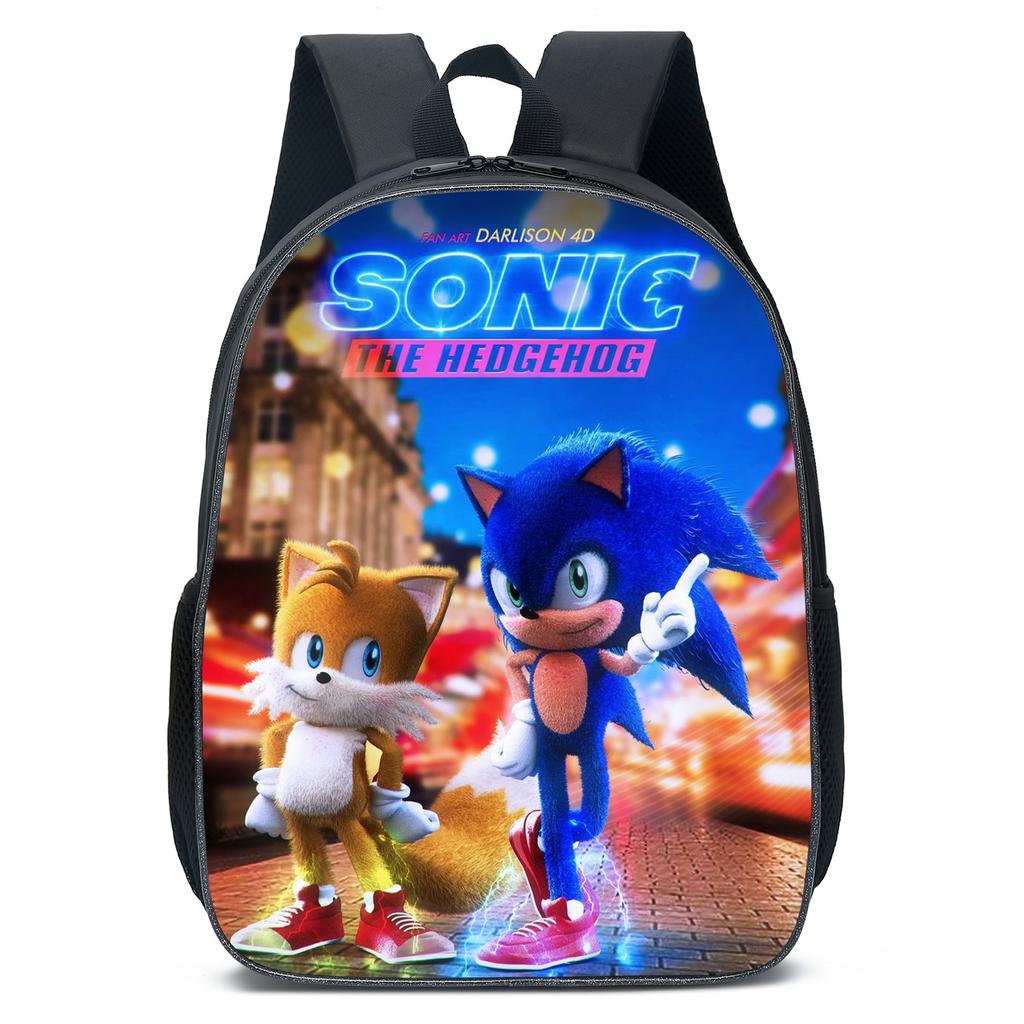 Cartoon Animation Sonic Primary And Secondary School Students Schoolbag Children'S Men'S And Women'S Backpack Schoolbag