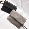 Women's Nubuck Solid Color Crossbody Phone Bag - Japanese & Korean Style Mini Shoulder Bag