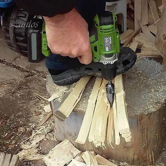 Easy Split Drill Bit Wood Splitter Rustproof Corrosion Resistant Widely Used Universal Wood Splitter Drill Bits with 3 Handles