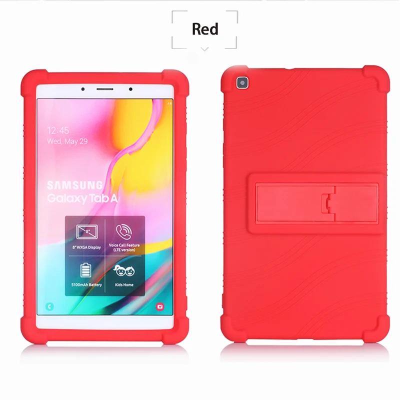 Чехол для Samsung Galaxy Tab A 8.0 2019 SM-T295 SM-T290 Планшета Безопасный Ударопрочный Силиконовый Чехол-подставка