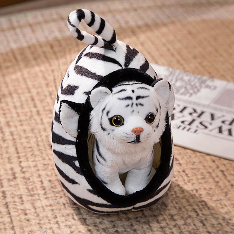 Simulation Tiger Little Pet Plush Stuffed Toy Pp Cotton Fill Kids Room Decor