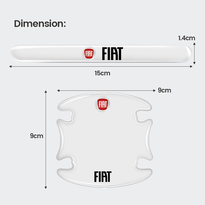 4/8 шт. Прозрачная защитная пленка для ручек автомобиля Наклейки на двери автомобиля Для FIAT Punto Tipo abarth Ducato Grande Panda 500 500L 500X