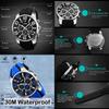 Silicone High School Student Silicone Sports Waterproof Arm Watch Stylish Big Face Chronograph Casual Brand Analog Quartz Watch Large Date Fluorescent