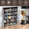 Five Layer Acrylic Display Rack Acrylic Badge Organizer Large Capacity Transparent Coin Display Case with Magnetic Door Decor