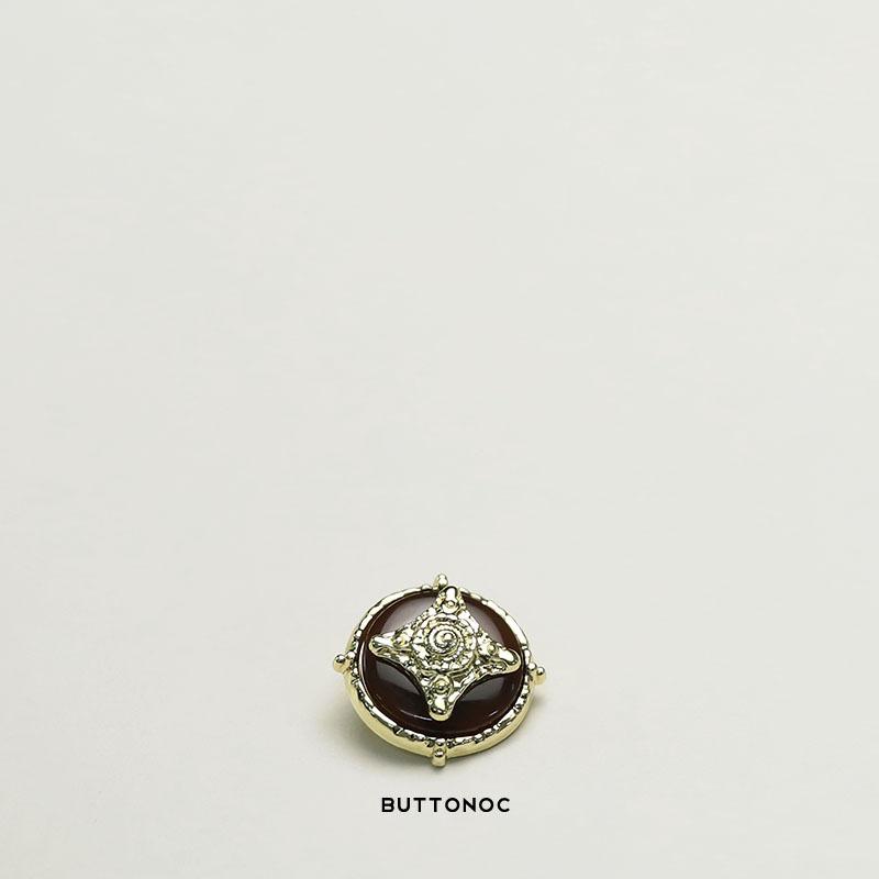 5 шт. Металлическая пуговица в форме четырехлистного руля, Декоративная пуговица для маленького ароматного пальто, Модная пуговица для пальто, тренча