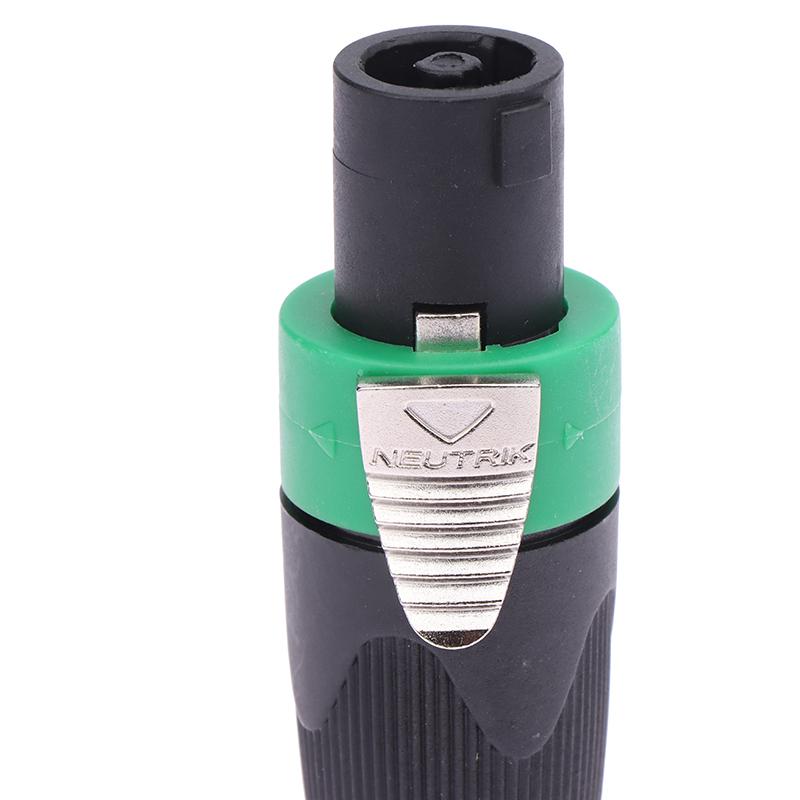 1 шт. 4-полюсный 4-контактный разъем для динамика Nl4Fc, штекер Ом, адаптер аудиокабеля для динамика, поворотная блокировка, 4-контактный гнездовой разъем Speakon, аксессуары