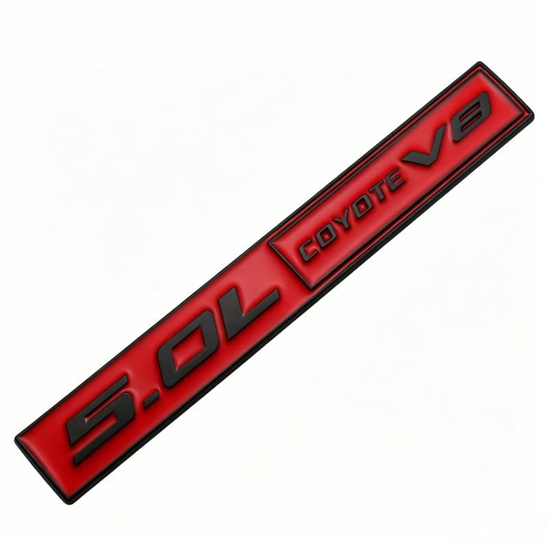 5.0L COYOTE V8 metal car logo, car modification fender body labeling