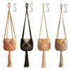 Boho Plant Hanger Cotton Rope Woven Flower Pot for Indoor Outdoor Hanging Succulents