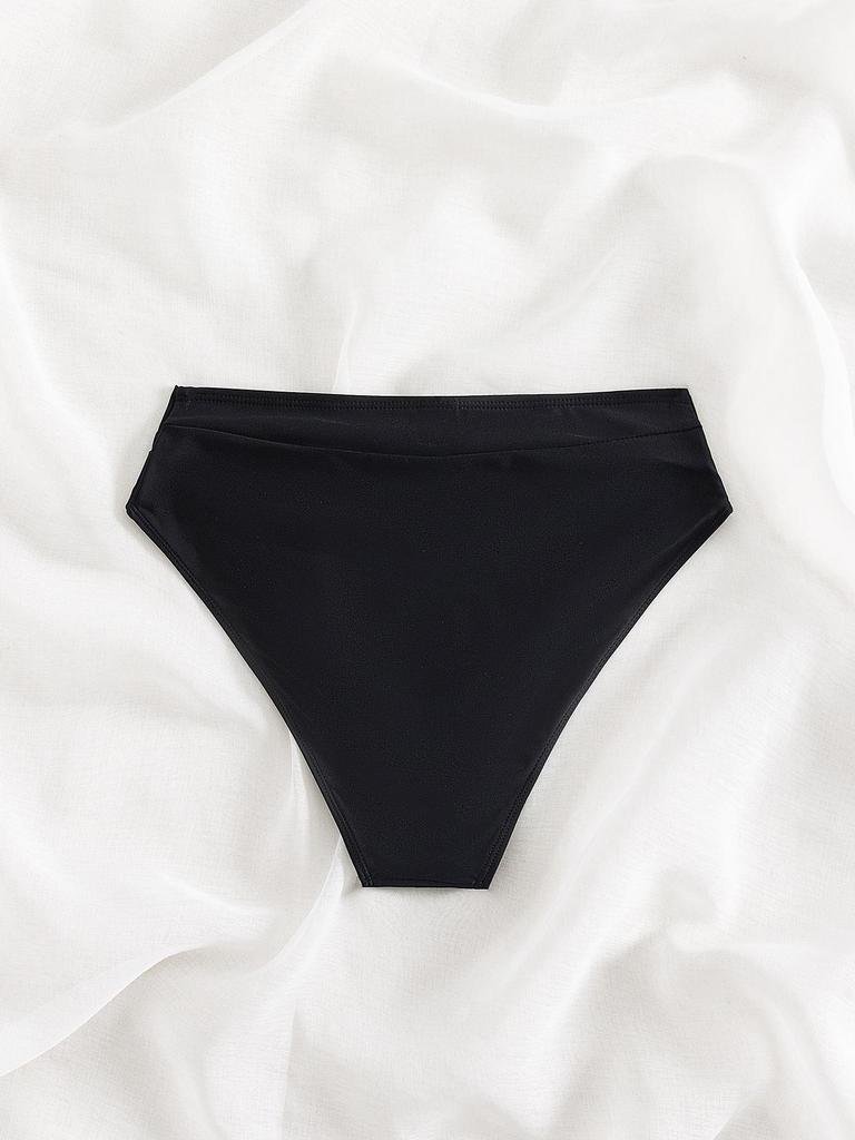 2025 Европейский и Американский Сексуальный Купальник Бикини Однотонного Цвета с Шортами для Женщин