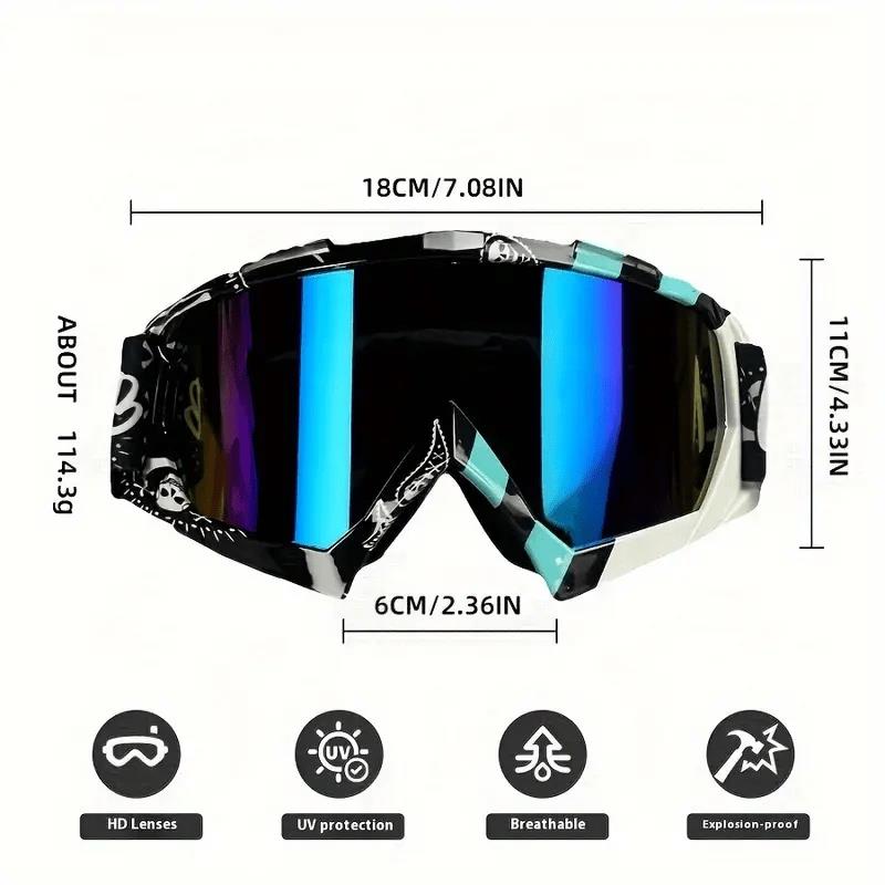 Motocross Goggles for Men Women Dirt Bike ATV Off-Road Motorcycle Racing Goggles Wide View Lens with Adjustable Strap Multi-Color Options2