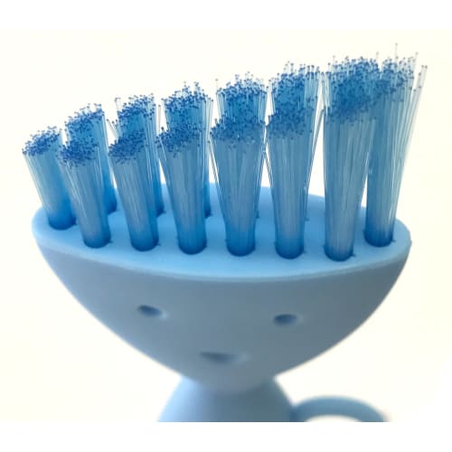 Marna Bento Box Cleaning Brush, Blue (For Reaching Hard-to-Reach Corners of Lunch Box Lids), Small, K187B