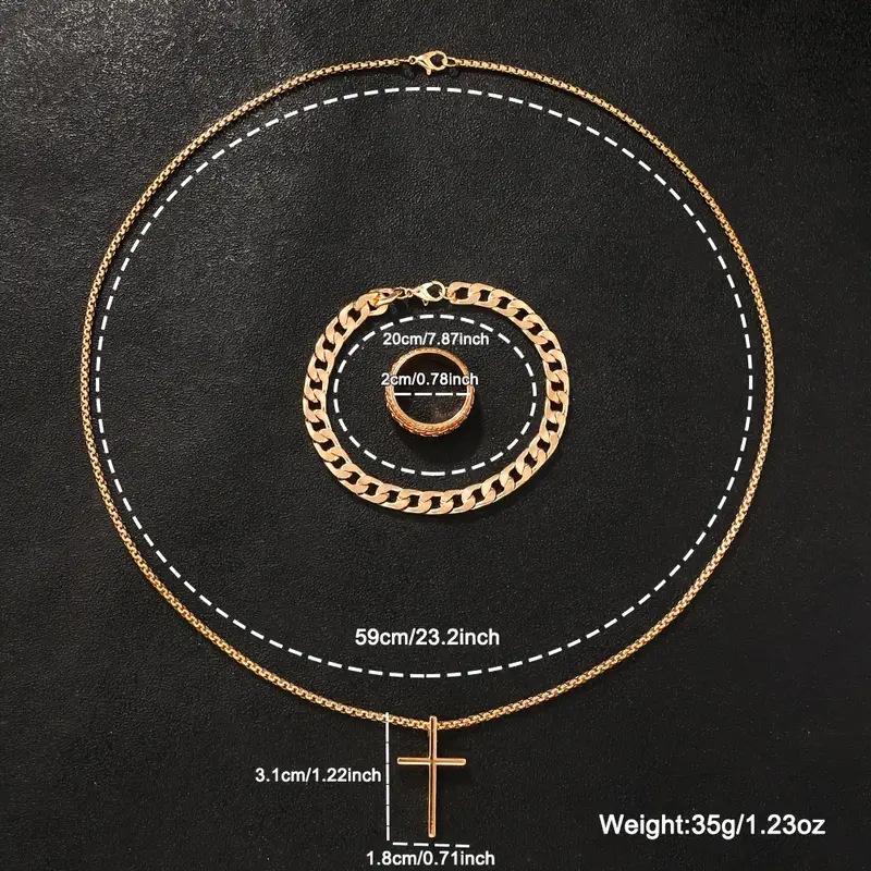 Мужские часы с большим циферблатом и сапфировым стеклом, мужские бизнес-часы высокого класса + набор из 4 ювелирных изделий