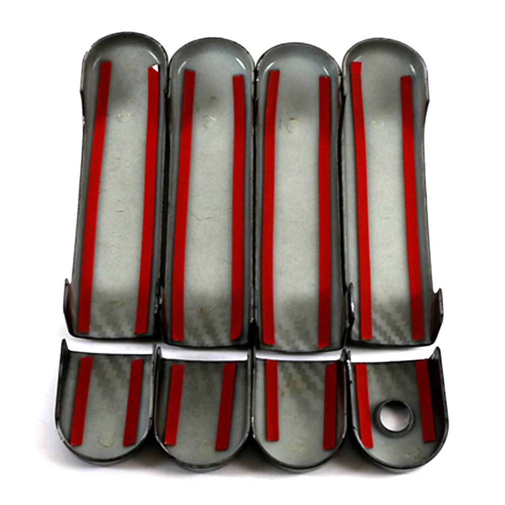 For Nissan March Micra K12 Grand Livina L10 Note Tiida C11 Latio Cube Carbon Fiber Printed Exterior Side Door Handle Cover