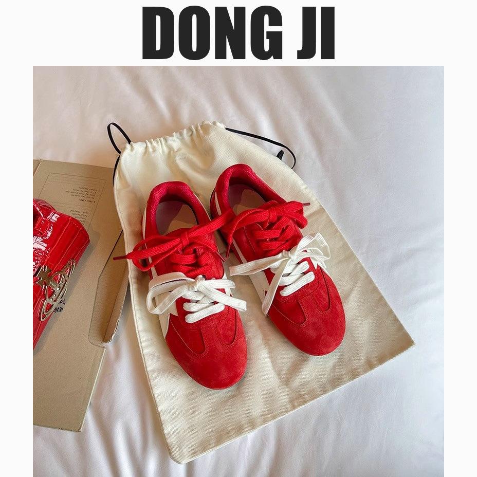 Кроссовки женские ретро-немецкие DONG JI весна 2025 года, новые кожаные кроссовки на платформе для спорта и отдыха, гоночные кроссовки Forrest Gump