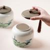 Classical Ceramic Tea Jar Set with Wooden Box