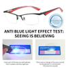 Универсальные очки для чтения, женские очки с защитой от синего света, очки для дальнозоркости, металлические оптические полукадровые очки для чтения