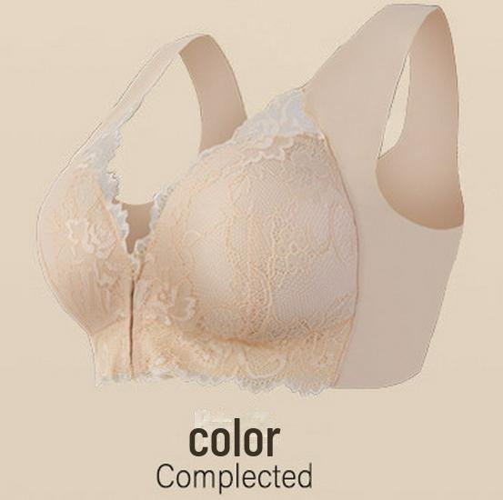 Большой размер спереди пряжка бюстгальтер без косточек для женщин