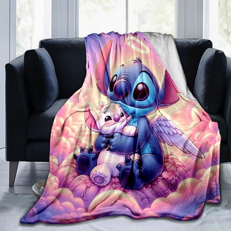 1pc Stitch Printing Blanket - Soft, All-Season Throw for Living Room, Bedroom,Travel