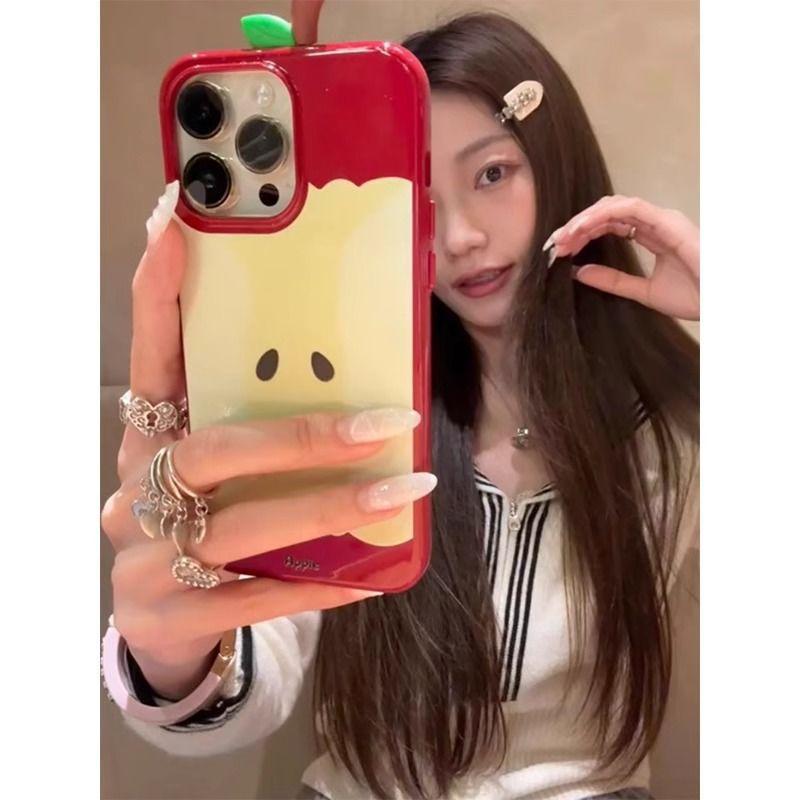 One Apple Core Is Suitable for The Apple 16promax Creative Phone Case and The Iphone15 Three-dimensional 14 Personalized Protective Case