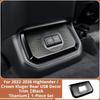 For Rear USB Port Decor Cover & Metal Speaker Horn Cover, Interior Trim Accessories Fit For ‑2026 Highlander & Crown Kluger