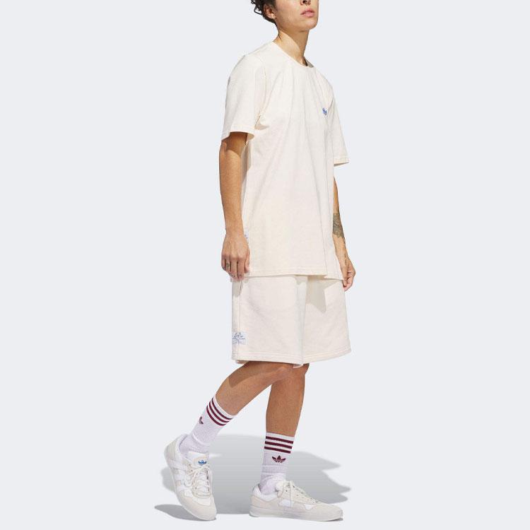 adidas Футболка Originals Shmoofoil Featherweight с круглым вырезом и коротким рукавом с логотипом, мужская, белая IU0103