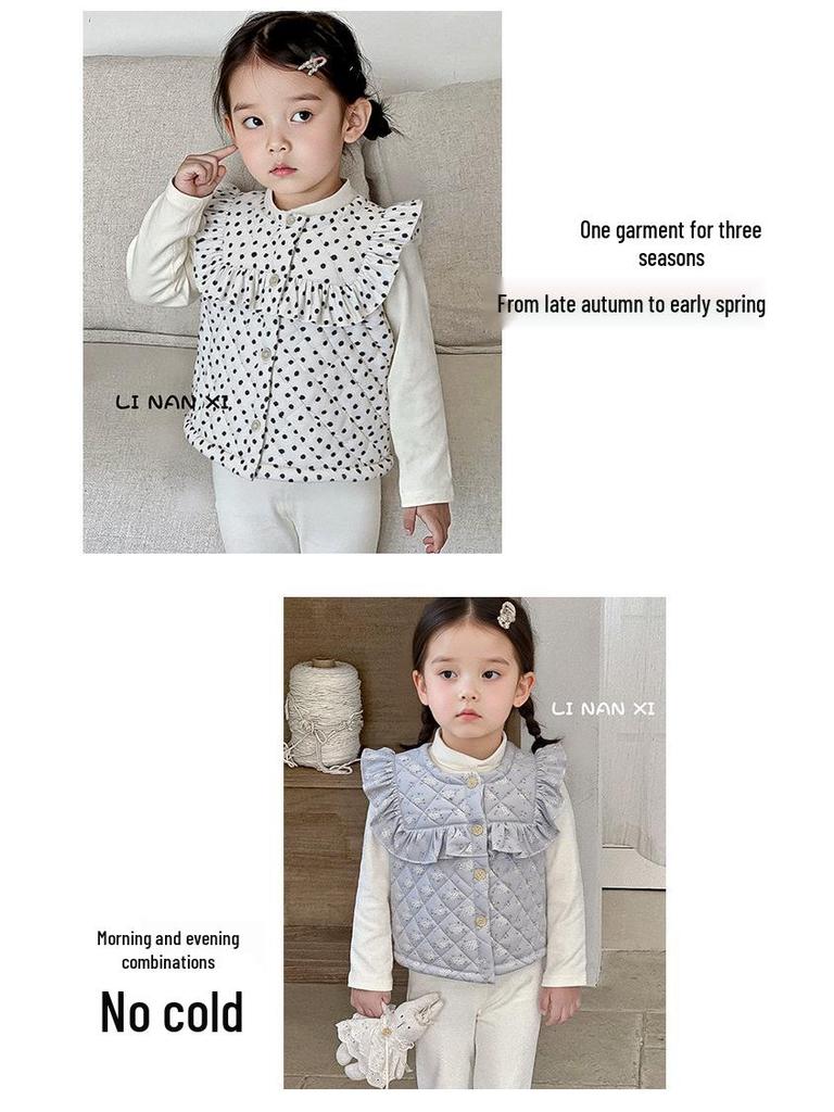 88330 Детский стеганый хлопковый жилет на осень/зиму - Новинка 2025 Теплая куртка без рукавов для мальчиков и девочек