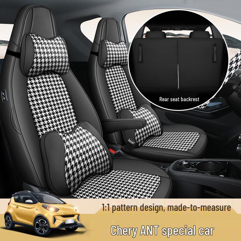 Чехол на сиденье из льна для электромобиля Chery eQ1, Полный обхват, Всесезонный