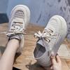 Casual Dermis Breathable Little White Shoes 2024 New Fashion Simple All-match Solid Color Running Sneakers Women Summertime