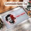 Personalized Crystal Velvet Carpet Mohamed Salah Pattern Non Slip Floor Rug