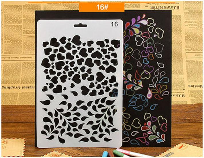 Инструменты для самостоятельного украшения альбомов: Тематическая кружевная линейка, полые шаблоны для домашних животных и принадлежности для рисования