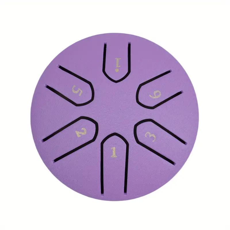 3-дюймовый набор язычковых барабанов из легированной стали - 6 нот, мини-ударный инструмент для медитации, йоги и звукового исцеления