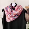 Retro 70*70 Square Scarf Colorful Silk Scarf Women Neck Scarf All-Match Shawl  Trendy Headscarf Women'S Accessories Gifts