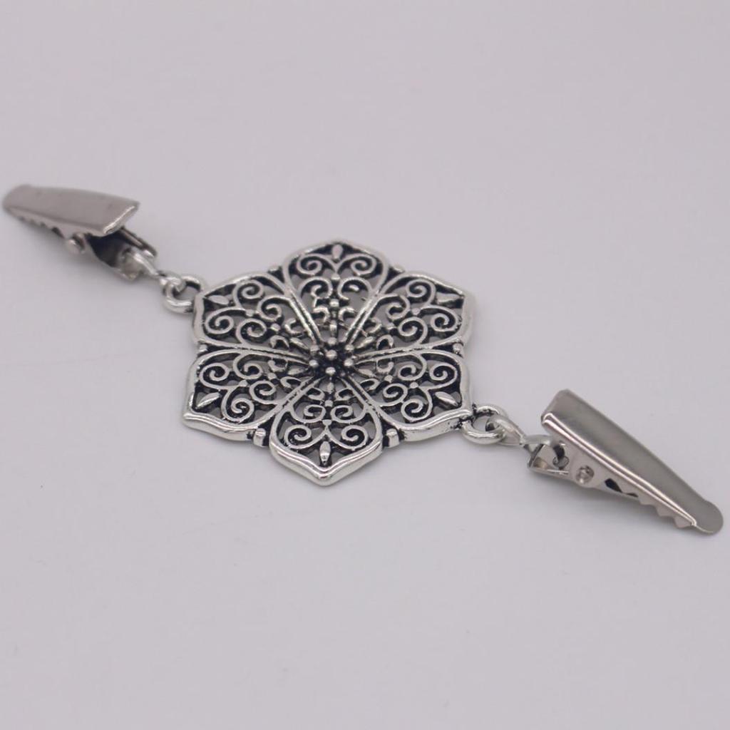 Винтажный женский свитер с двойным зажимом и полым цветком, воротник рубашки, кардиган, клипса